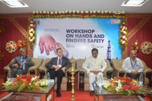 From Left: Suresh Mehra; Mike DuBose, IADC; V.P. Mahawar; S.C. Soni