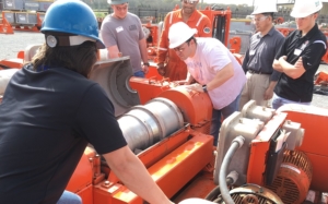 On 23 February 33 students with the IADC Student Chapter at the University of Louisiana-Lafayette (ULL) participated in a facility tour organized by MI Swaco. The students were able to see shale shakers, desanders, desilters, centrifuges, dryers, choke manifolds, remote choke consolds and were told the process of solids control and pressure control with the ability to see and touch the equipment used in the processes.