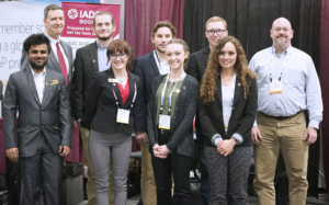 Students from the IADC Student Chapter at Missouri S&T were invited to visit and experience the 2018 IADC/SPE Drilling Conference, 6-8 March in Fort Worth, Texas. Back row from left are Mike DuBose, Tyler Charles, Grand August, Dalton Buchanan and MS&T Professor Rickey Hendrix. Front row from left are Vishwaksen Reddy, Tessa Mortensen, Katie Miller and Megan Lopez. Mr DuBose is IADC VP of International Development and serves as staff liaison for IADC’s student chapters.