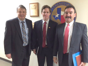 IADC meets with Texas Railroad Commission on behalf of industry. Left to Right: Bill Tanner - IADC Vice President, Government Affairs; Rhett Winter – IADC Director, Onshore Operations; and Mike Garvin – Sr. Vice President, Patterson Drilling Company and Chairman, IADC Onshore Advisory Panel.