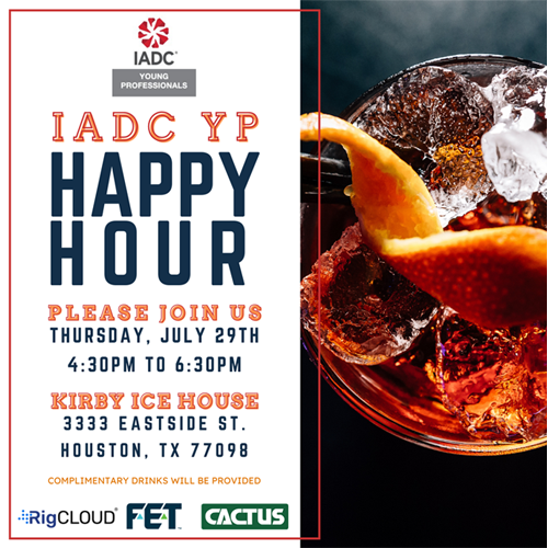 Flyer for YP Committee's July Happy Hour