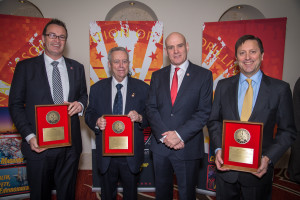 David Reid, Leon Robinson and Don Jacobsen accept Exemplary Service Awards from IADC President and CEO Stephen Colville at the 2013 IADC Annual General Meeting